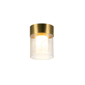 Zambelis LED Ceiling Light 9W 3000K Gold Matt Metal Glass Dimmable small 0