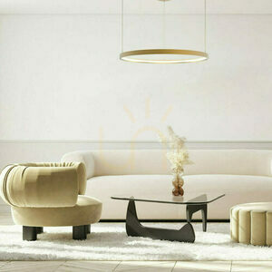 Zambelis LED Pendant Light 28W 3000K Gold Matt 60 cm White Opal small 0