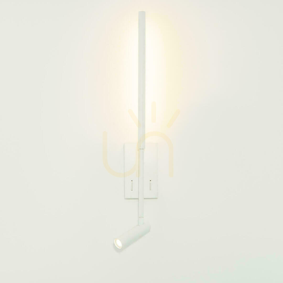 LED Wall Light Zambelis White Matt 3000K Metal Aluminium Acrylic 2.5W+5W