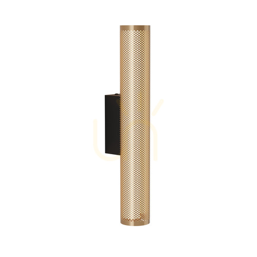 Check Zambelis LED Wall Light Black Brass 11W 3000K Stainless Steel Acrylic Sconce