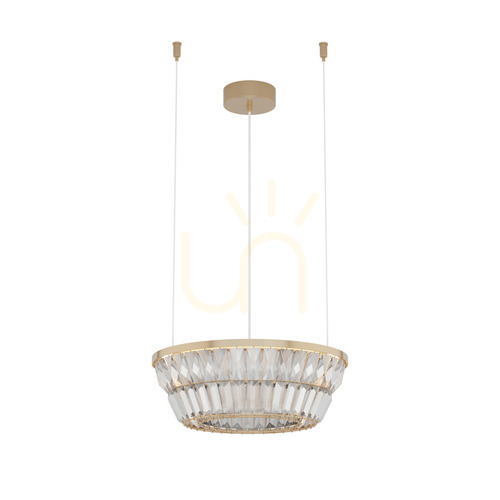 Check Zambelis Antique Brass LED Pendant Light 27W 3000K Metal Crystal 40 cm
