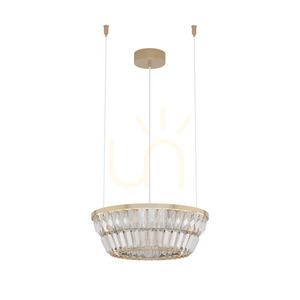 Zambelis Antique Brass LED Pendant Light 27W 3000K Metal Crystal 40 cm small 1