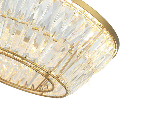 Check Zambelis 23047 LED ceiling light, antique brass and crystal, 60 cm, 38 W, 3000 K