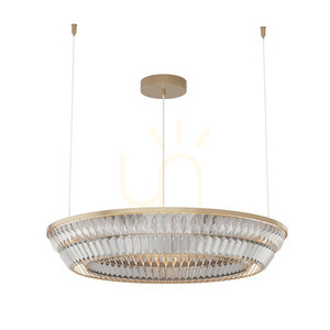 Zambelis LED Pendant Light 55W 3000K Antique Brass Metal Crystal 80 cm small 1