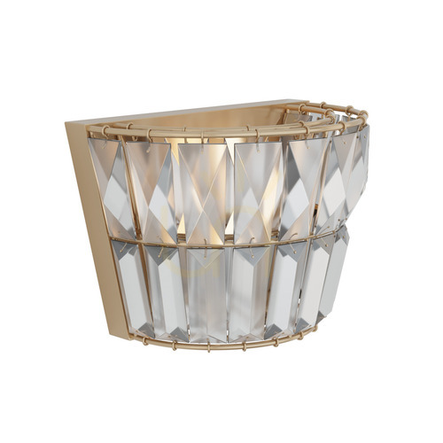 Check Zambelis 23050 wall light – crystal, antique-brass finish, G9 LED, 20 cm