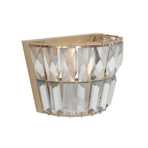 Zambelis Antique Brass Metal Crystal Wall Light G9 1-Light small 1