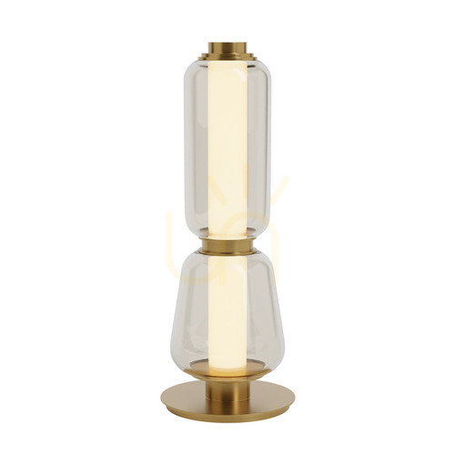 Check LED Table Lamp 23060 7W 3000K Champagne Glass Matt Gold ZAMBELIS