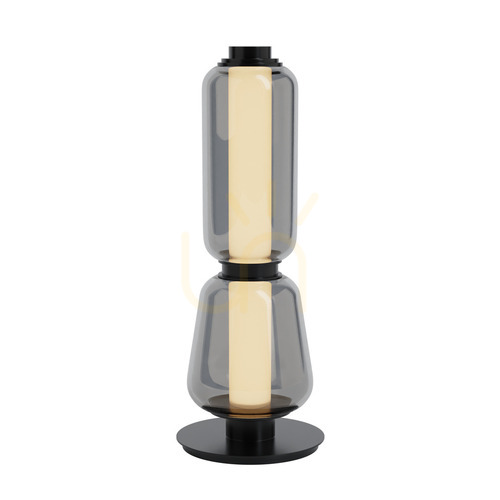 Check Zambelis 23061 LED Table Lamp 7 W 3000 K Black with Smoked Glass