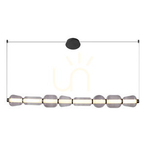 Zambelis LED Pendant Light 37W Black Matt Smoked Glass 3000K Modern small 0