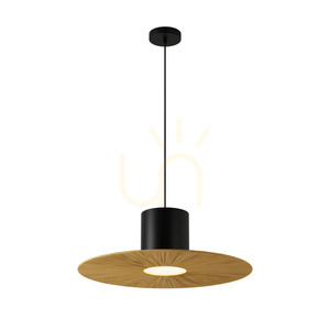 Zambelis Pendant Light E27 11W Metal Paper Black Natural 18 cm small 1