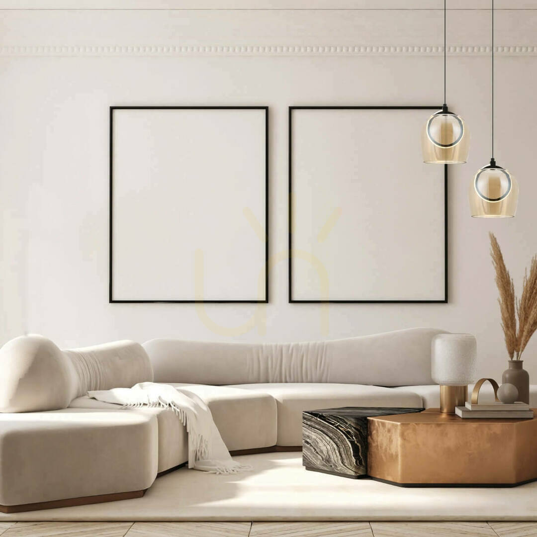 Zambelis Gold Matt Champagne Glass LED Pendant Light 6W 3000K 20 cm