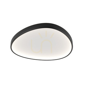 Zambelis Ceiling LED Light 39W 3000K Black Matt 80 cm Metal Acrylic small 1