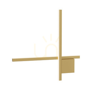 Zambelis LED Wall Light 13W 3000K Gold Matt Opal White Dimmable 50cm small 1