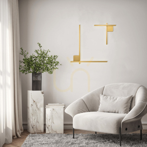 Check Zambelis LED Wall Light 13W 3000K Gold Matt Opal White Dimmable 50cm