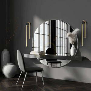 LED Wall Light Zambelis 13W 3000K Gold Black Matte Aluminium Opal Diffuser small 0
