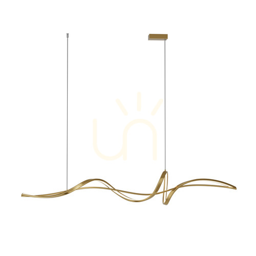 Check Zambelis 23108 LED pendant light gold matt 27W 3000K 140 cm
