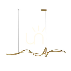 Zambelis 23108 LED pendant light gold matt 27W 3000K 140 cm small 1