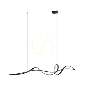 Zambelis 23109 matt black LED pendant light, 140 cm, 27 W, 3000 K small 0