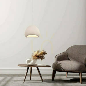 Zambelis Natural Beige Fiberglass Metal Pendant Lamp E27 15W small 0