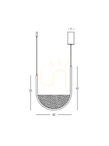 Zambelis 23165 LED pendant light 28 W, 40 cm, matt gold and champagne glass small 2