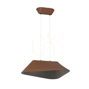 Zambelis LED Pendant Light 8W 3000K Brown Grey Acoustic Panel 55cm small 1