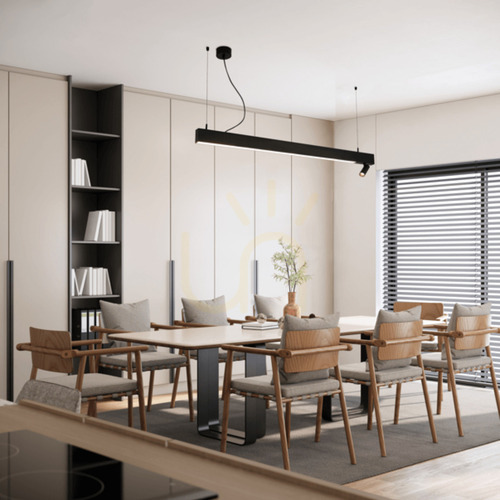 Check Zambelis LED Pendant Light 7W+32W 3000K Sandy Black Aluminium