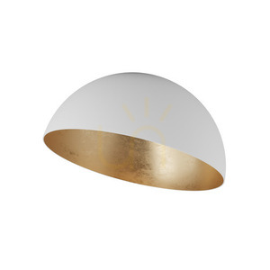Zambelis Ceiling Lamp E27 40W Metal White Gold 50 cm small 1
