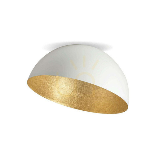 Check Zambelis Ceiling Lamp E27 40W Metal White Gold 50 cm