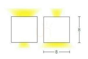 Outdoor Wall Light LED 6W Graphite Zambelis IP54 3000K Aluminium Glass small 2