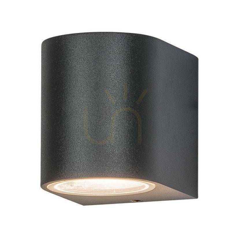 Zambelis Outdoor Wall Light GU10 Graphite Aluminium IP54