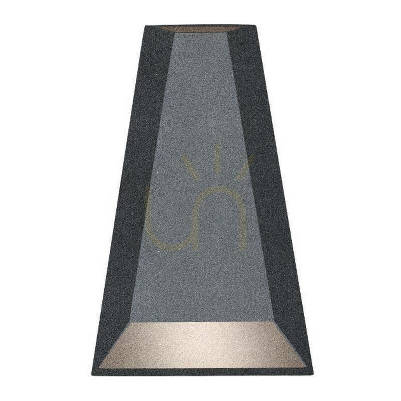 Outdoor Wall Light LED 6W Graphite Zambelis IP54 Aluminum Glass