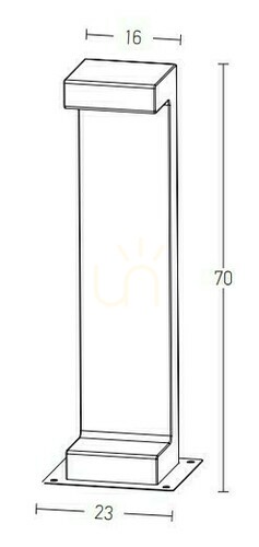 Check Outdoor Bollard Light LED 8W Concrete ZAMBELIS