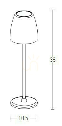 Check Outdoor Portable Table Light LED 2W White ZAMBELIS