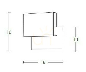 Zambelis E199 graphite LED outdoor wall light 10 W 3000 K IP65 small 1