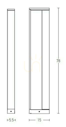 Check Outdoor Bollard Light LED 10W Graphite ZAMBELIS.