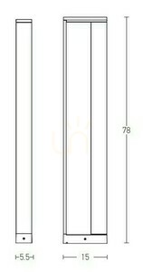 Outdoor bollard light Zambelis E208 LED 9W 3000K graphite small 1