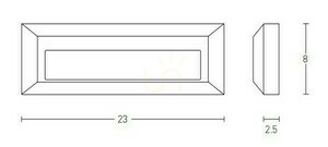 Outdoor Wall Step Light 3W LED Graphite ZAMBELIS small 1