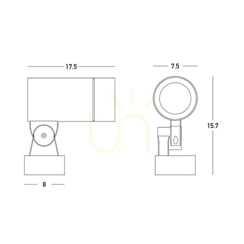 Check Outdoor Spot Light LED 15W Graphite ZAMBELIS.