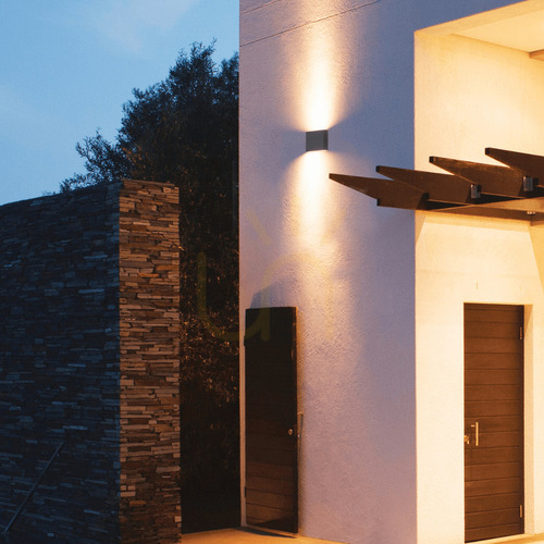 Check Zambelis Outdoor Wall Light LED 6W Graphite IP65 3000K Aluminium