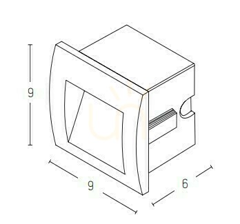 Check Outdoor Wall Step Light LED 1W Graphite ZAMBELIS