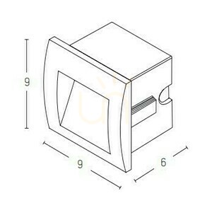 Outdoor Wall Step Light LED 1W White ZAMBELIS small 1