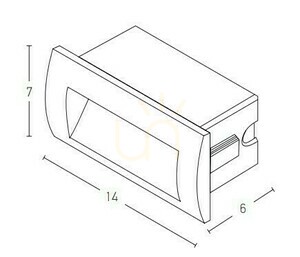 Outdoor Wall Step Light LED 3W Graphite ZAMBELIS small 1
