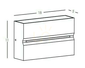 Zambelis Outdoor Wall Light LED 15W Graphite IP54 Warm White small 2