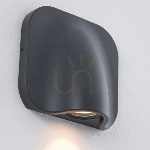 Check Zambelis Outdoor Wall Light LED 9W Graphite Aluminium IP54 3000K