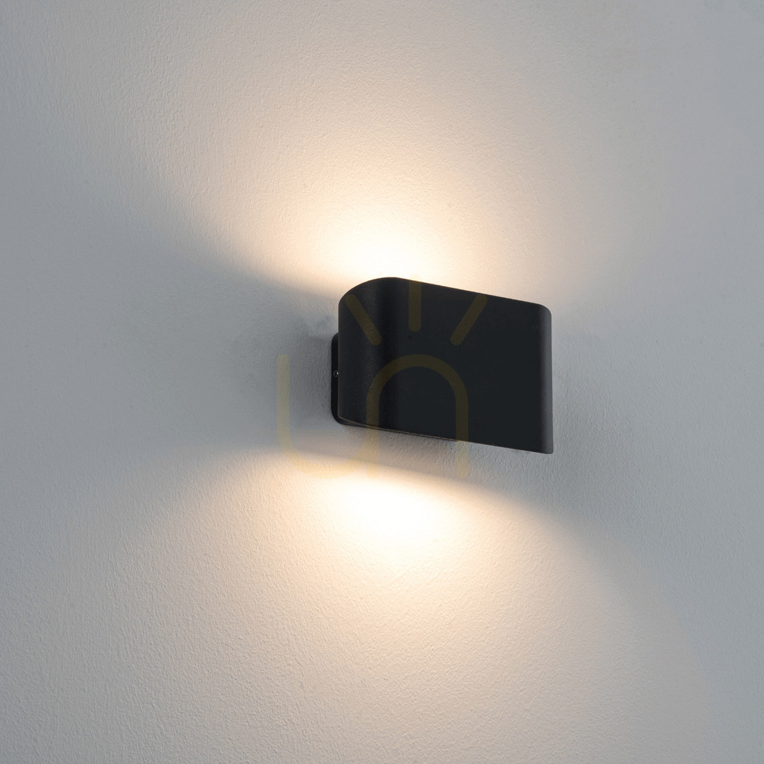 Zambelis Outdoor Wall Light LED 11W Graphite Aluminium IP54 3000K