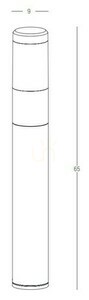 Zambelis E277 Outdoor LED Bollard, Graphite, 10 W, 65 cm small 2
