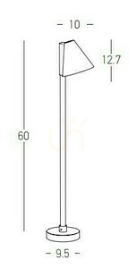 Outdoor Bollard Light LED 6W Graphite ZAMBELIS small 2