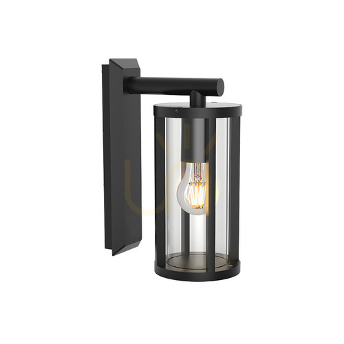 Check Outdoor Sconce Light E27 MAX 15W Aluminum Black ZAMBELIS