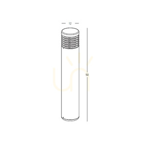 Zambelis E345 LED garden bollard 10 W 3000 K, graphite, 50 cm small 2