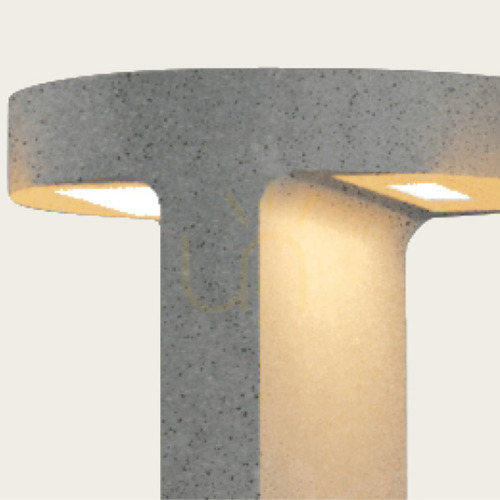 Check Zambelis E384 natural concrete LED bollard light 2×8 W 3000 K 70.4 cm IP65